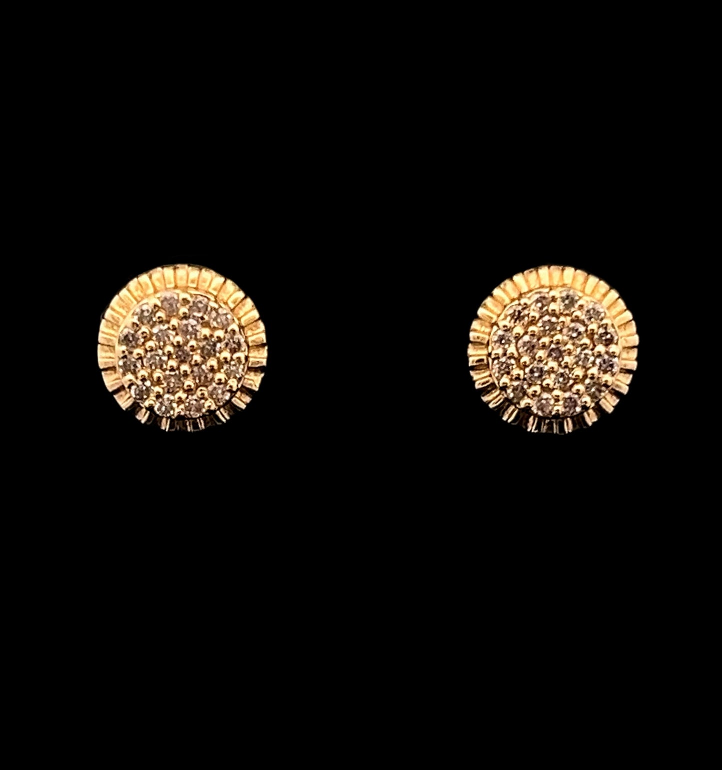 ARETES GIRASOL AMARILLO 0.26CT 14K