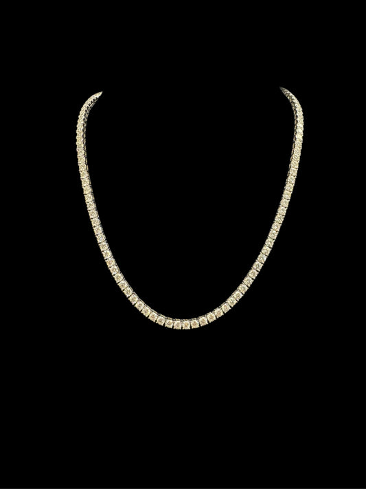 925 SILVER MOISSANITE TENNIS CHAIN (42.9GR 4MM 31.98CTW 24")