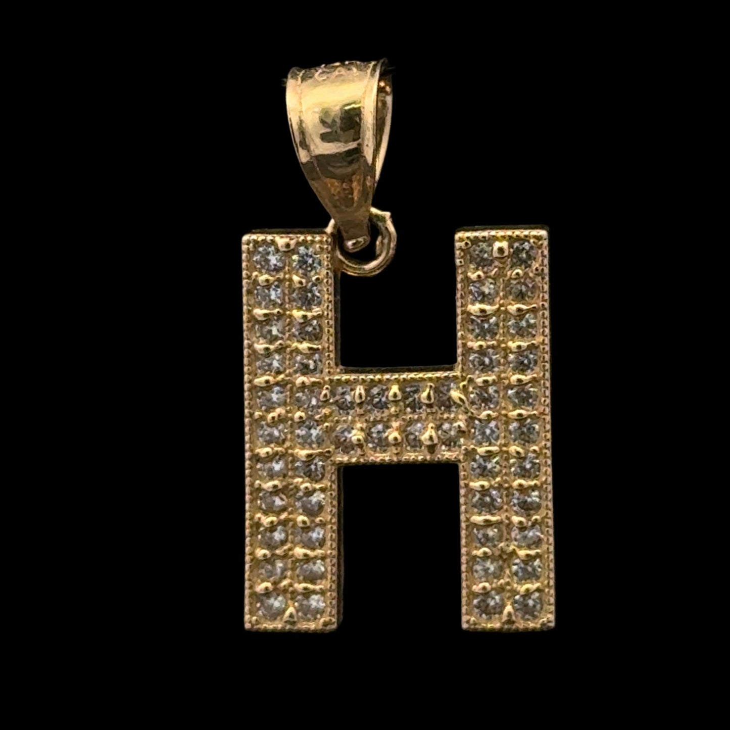 PENDANT LETRA H CZ 1.4GR 14K