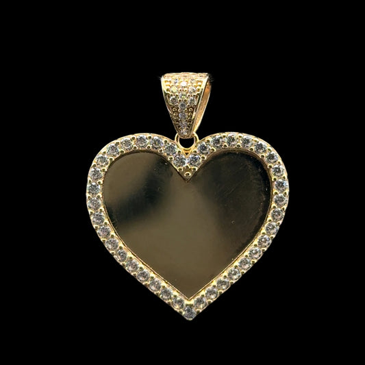 PICTURE PENDANT CORAZON CZ 3.9GR 14K