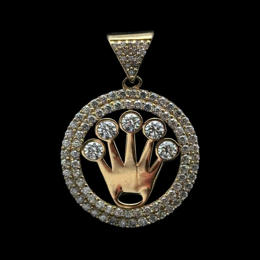 PENDANT CORONA CZ 2.8GR 14K