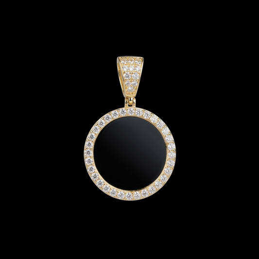 14K GOLD PICTURE PENDANT CZ (2GR)