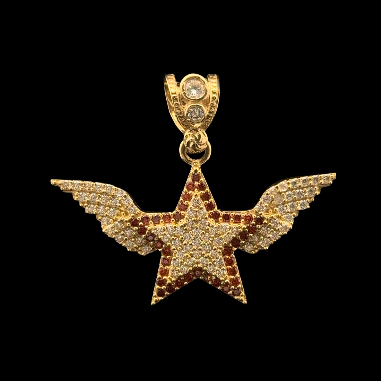 Star Wing Pendant (CZ) 5.1GR 14K