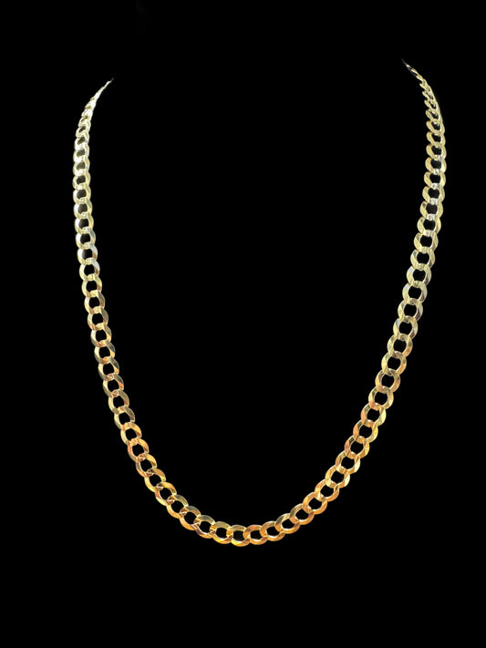 CADENA CUBANA CLASICA SOLIDA 28.3GR 7MM 14K 24"