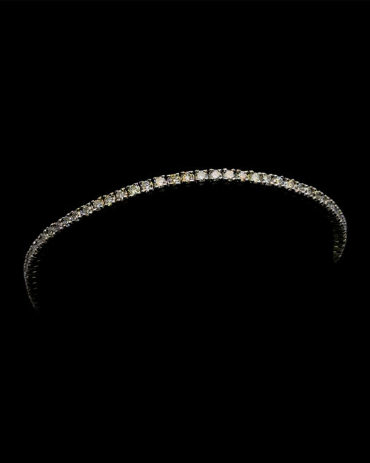 Pulsera de tenis de oro blanco de 1,40 quilates, 6,7 gr, 1,9 mm, 14 quilates, 7"