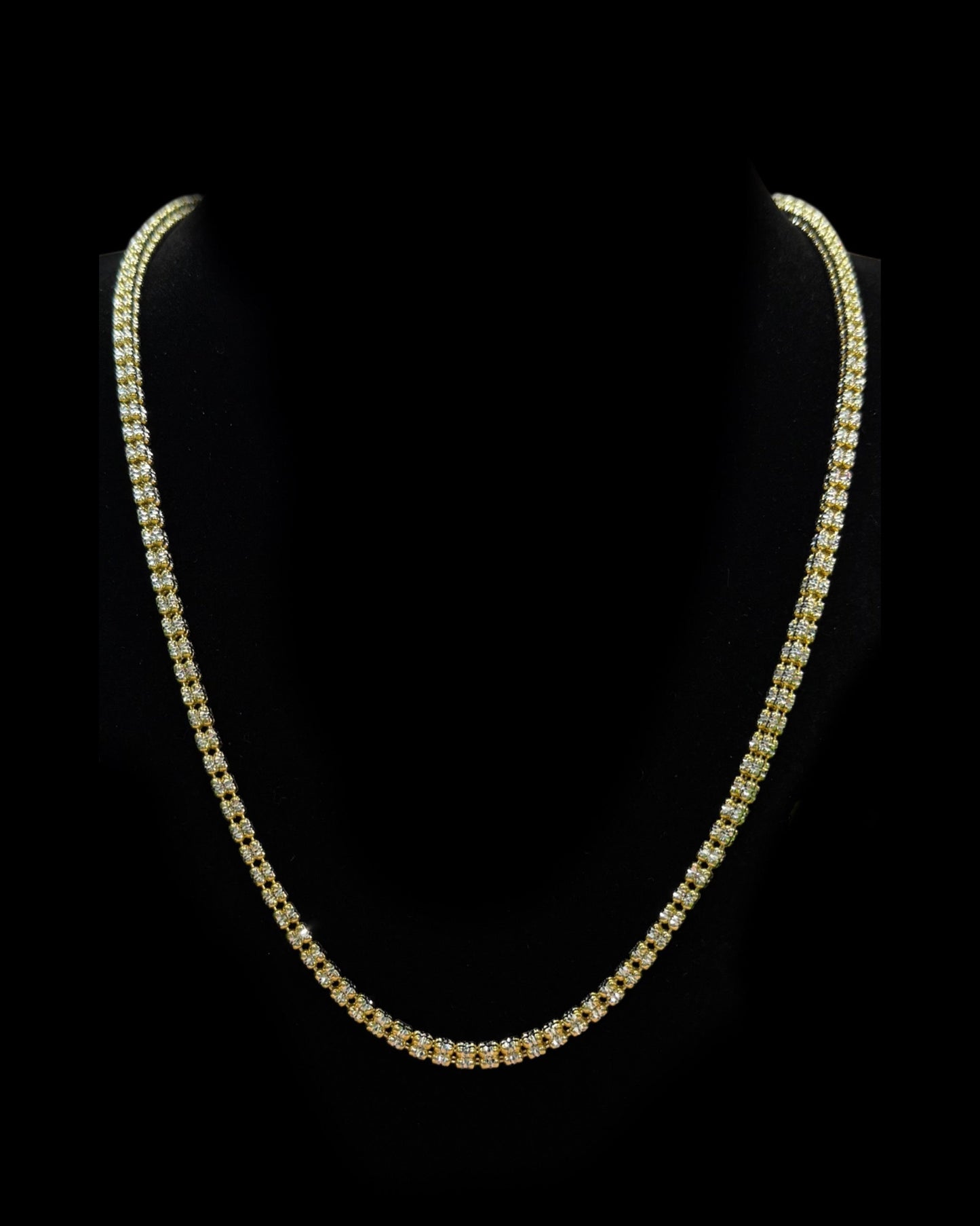 925 SILVER YELLOW MOON ICE CHAIN (35.4GR 4MM 24")