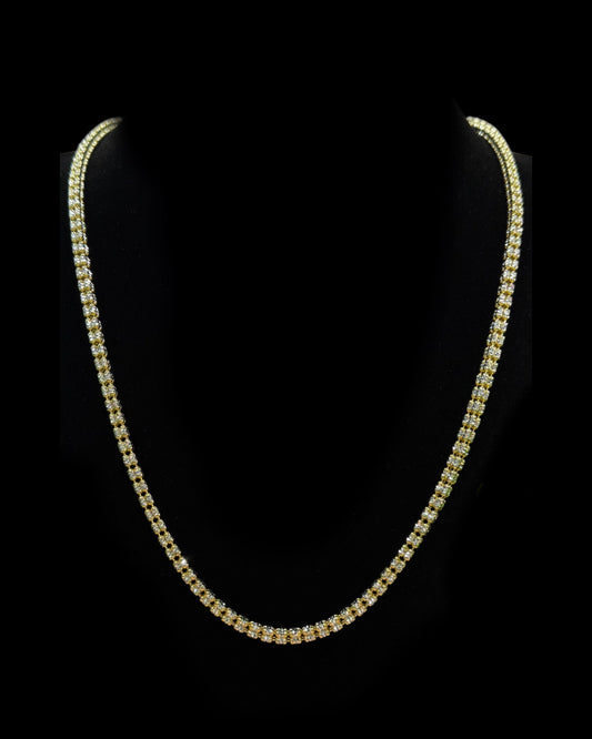 925 SILVER YELLOW MOON ICE CHAIN (35.4GR 4MM 24")