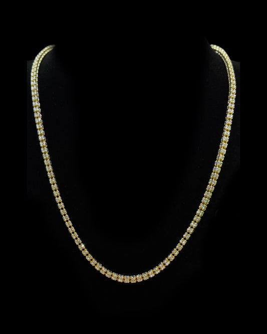 925 SILVER WHITE MOON ICE CHAIN (29.8GR 4MM 22")