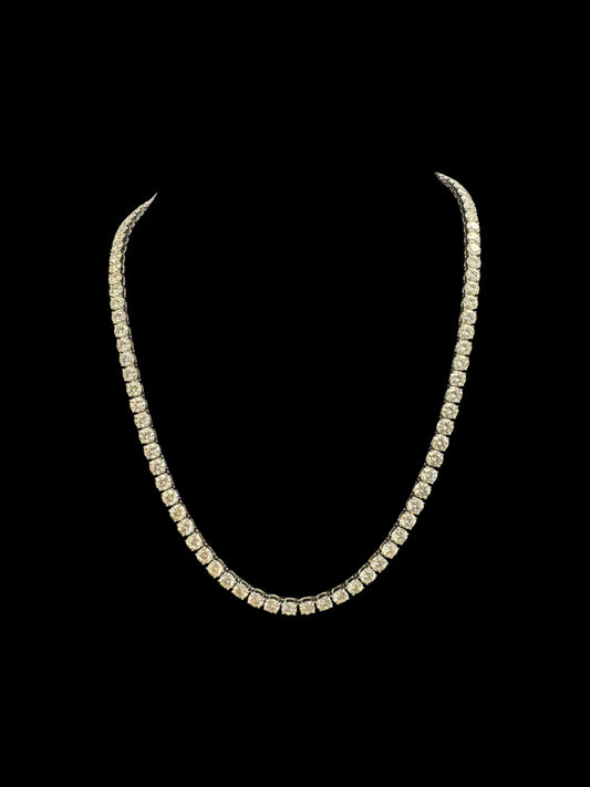 925 SILVER MOISSANITE TENNIS CHAIN (41.8GR 5MM 47.97CTW VVS 22")
