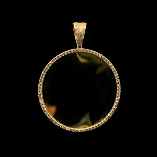 Yellow Gold Picture Pendant 3.64CT 17.7GR 14K