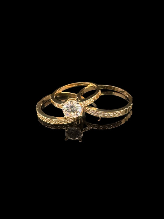 14K GOLD ENGAGEMENT CZ RING (6.5GR W7" M10")