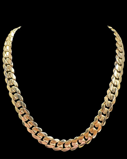 CADENA CUBANA SEMISOLIDA 48.8GR 12.2MM 14K 22"