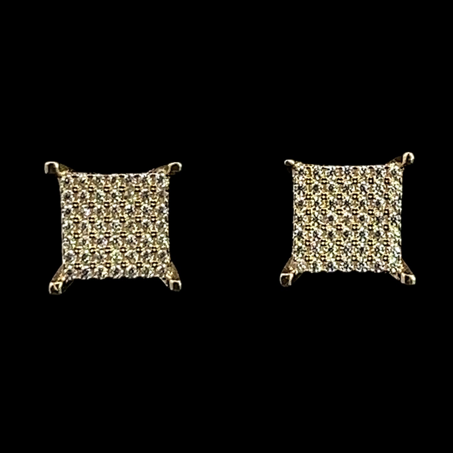 ARETES CUADRADO BASE CZ 2.3GR 14K