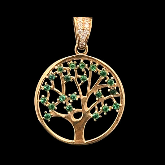 PENDANT ARBOLES CZ 1.4GR 14K