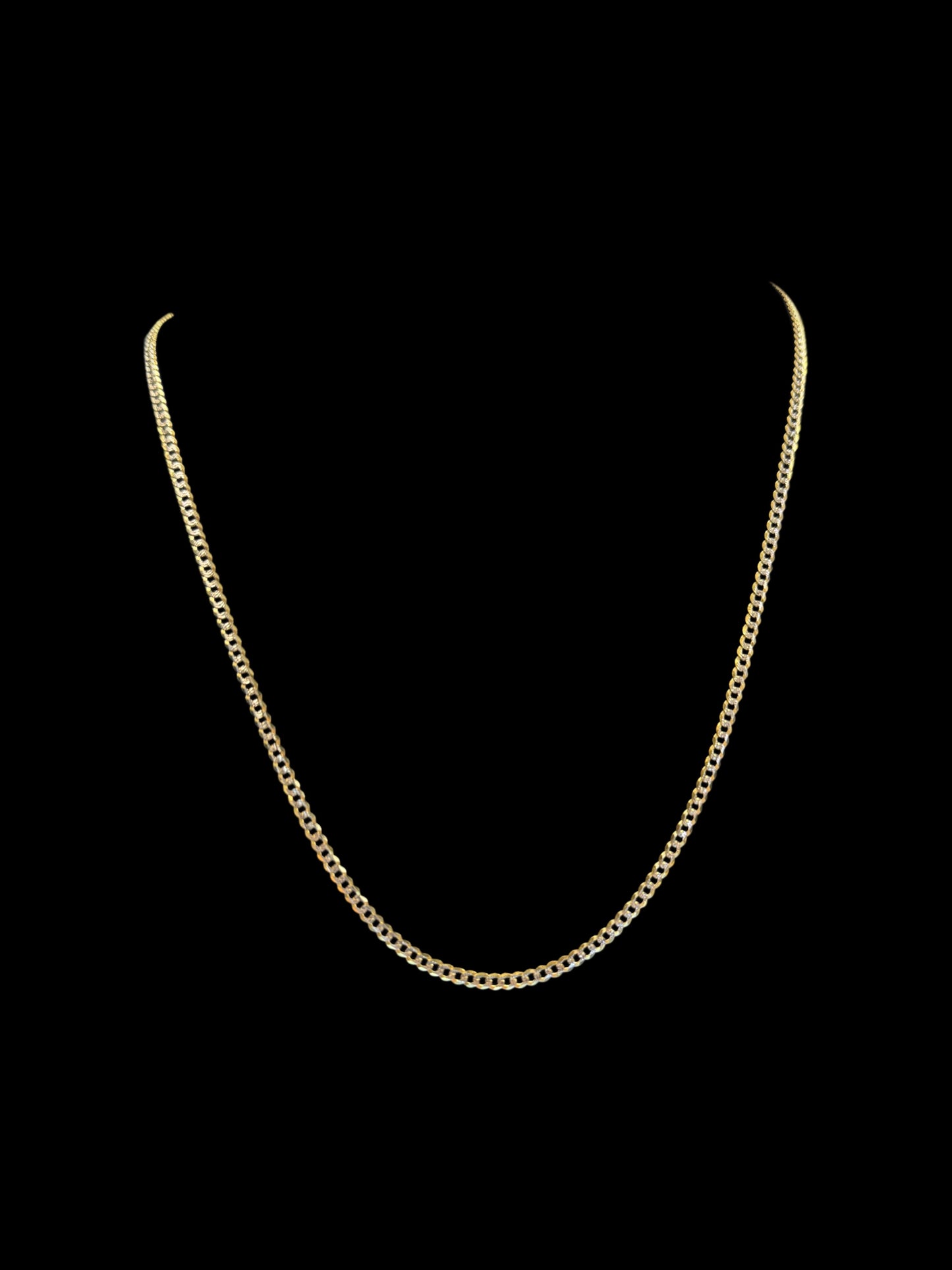 14K GOLD SOLID CUBAN CHAIN (4.9GR 2.5MM 22")