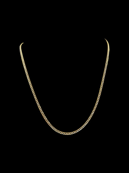 14K GOLD SOLID CUBAN CHAIN (4.9GR 2.5MM 22")