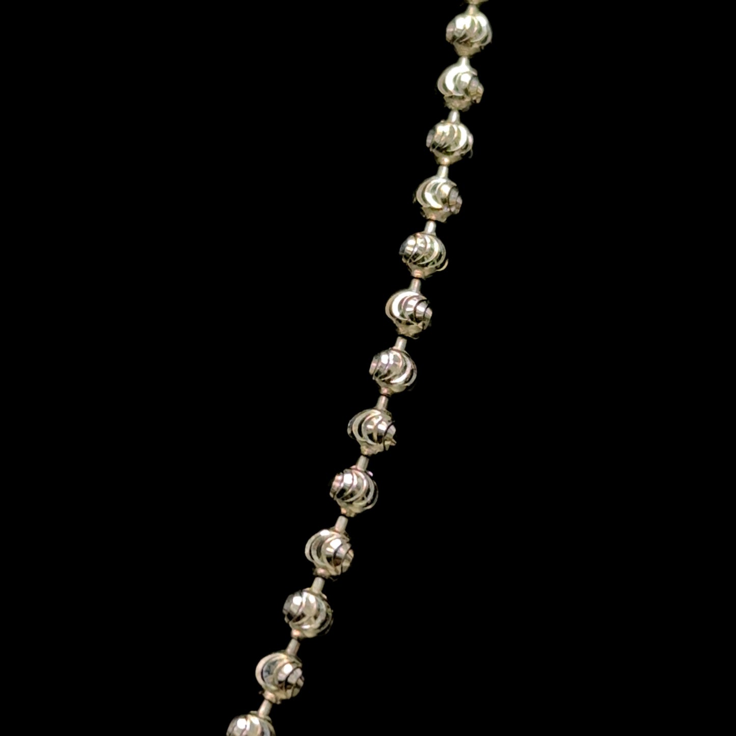 White Gold Moon Cut Chain 16.1GR 2.9MM 14K 22"