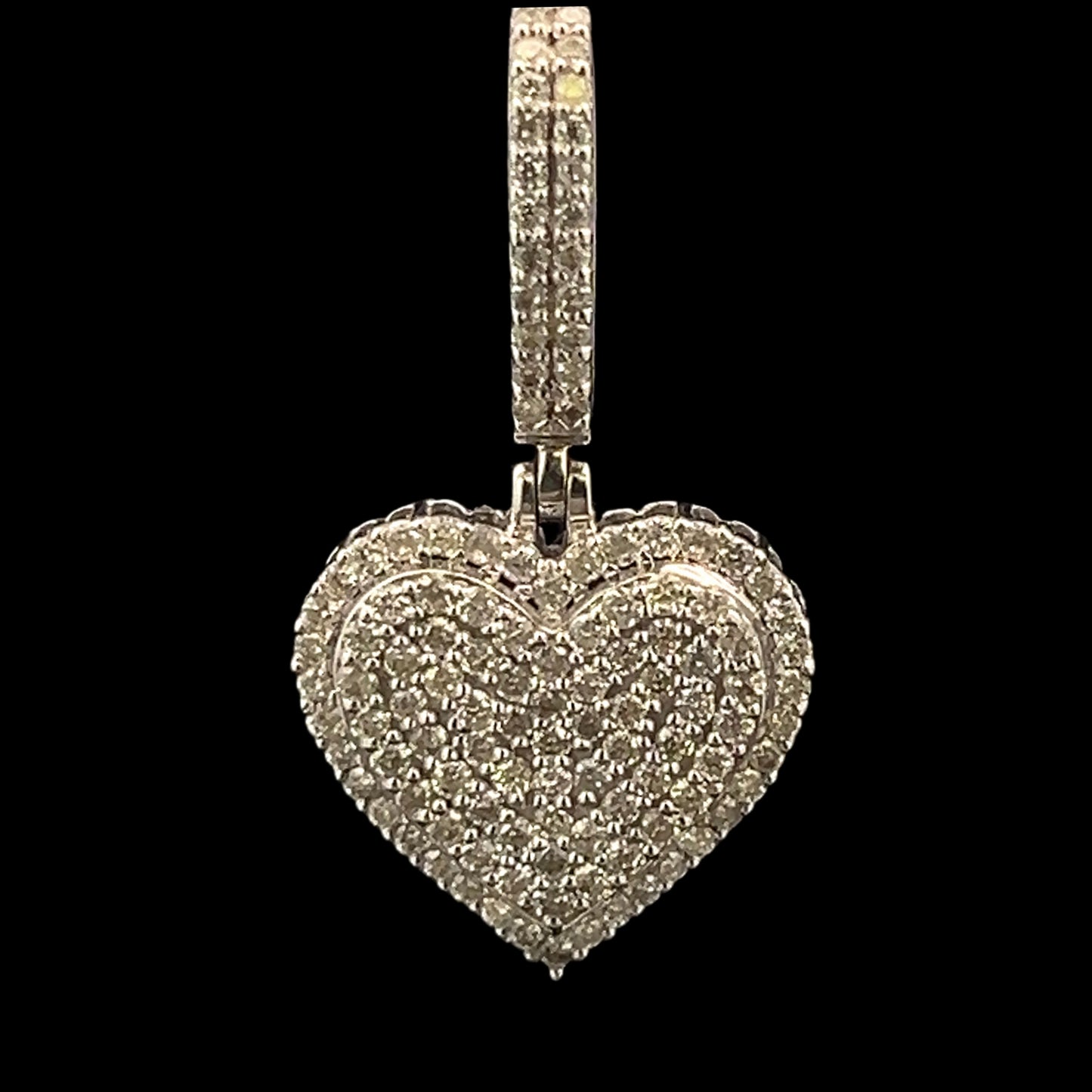 White Gold Heart Pendant 0.48CT 1.5GR 14K