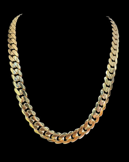 CADENA CUBANA SEMISOLIDA 41.2GR 11MM 14K 20"