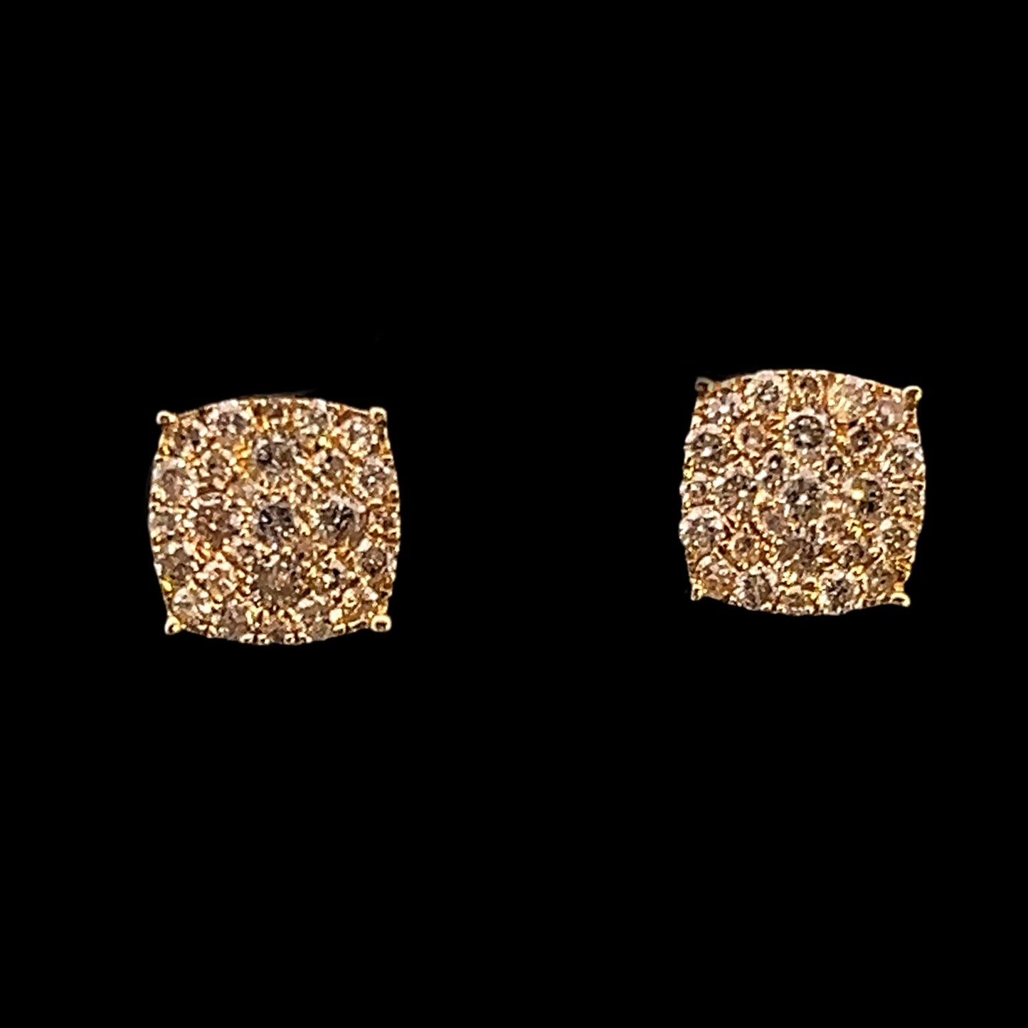 ARETES CUADRADOS SMALL YELLOW 1.9GR 0.86CT 14K