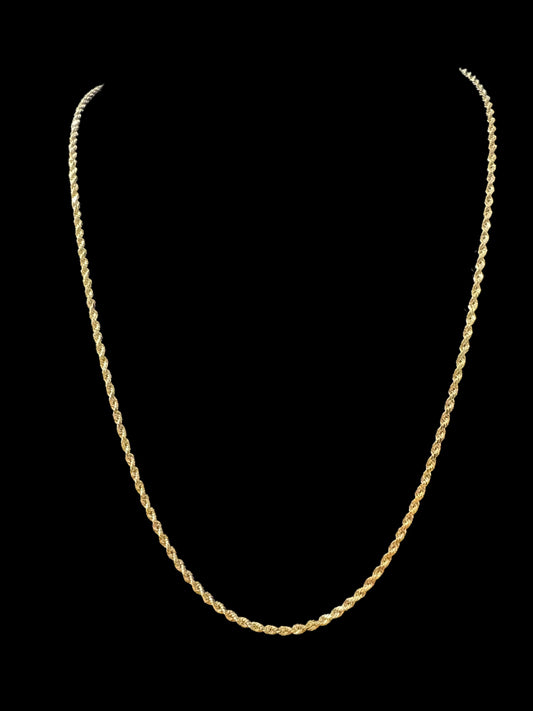 CADENA ROPE AMARILLA 3.1GR 2MM 14K 22"
