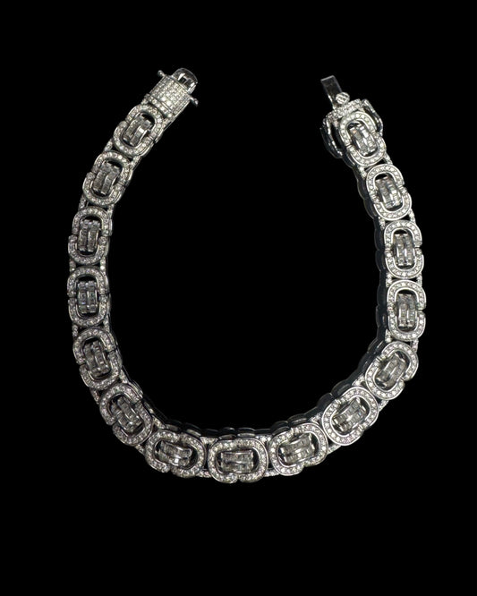 925 SILVER BRACELET MOISSANITE (35.8 9MM 8.5")