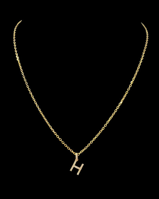 Letter H Necklace 3.5GR 14K 18"