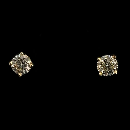 ARETES FLOR MEDIUM DIAMANTES 0.99GR 0.55CT 14K (EX ER 1502-0.25)