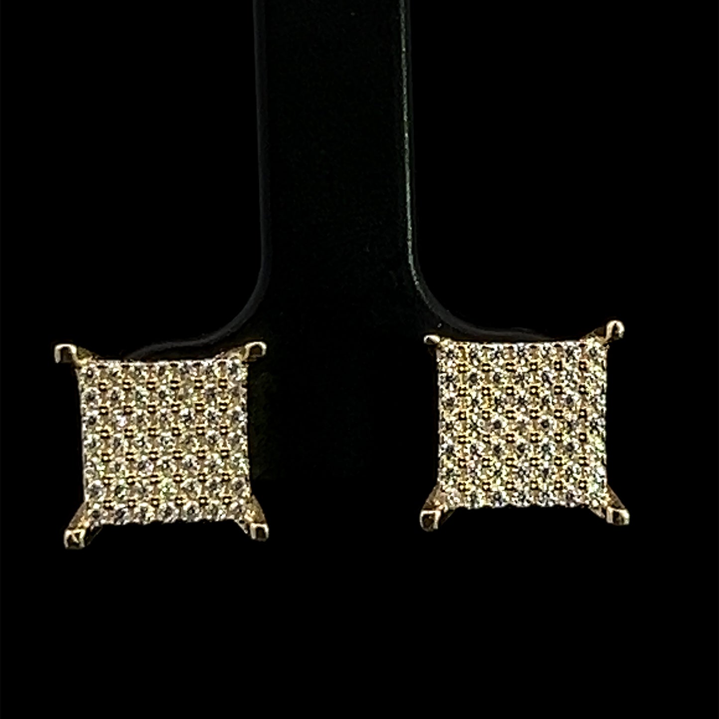 ARETES CUADRADO BASE CZ 2.3GR 14K