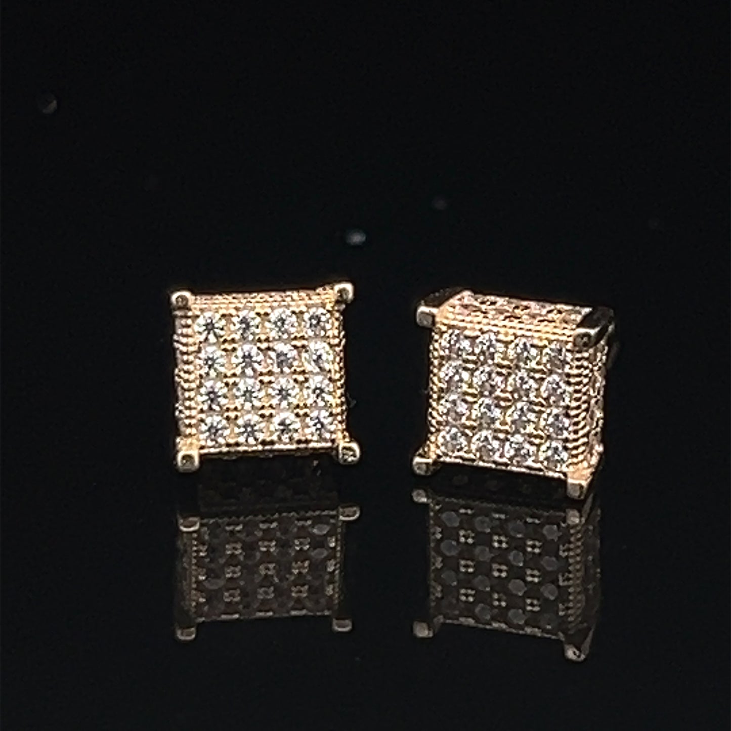 ARETES CUADRADO CZ SMALL 1.6GR 14K