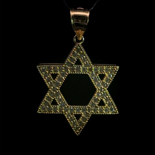 Star Of David Pendant (CZ) 3.3GR 14K