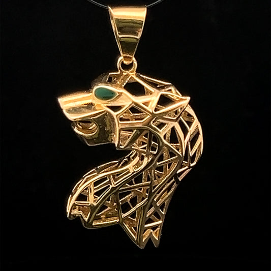 PENDANT JAGUAR MALLA CZ 3GR 14K