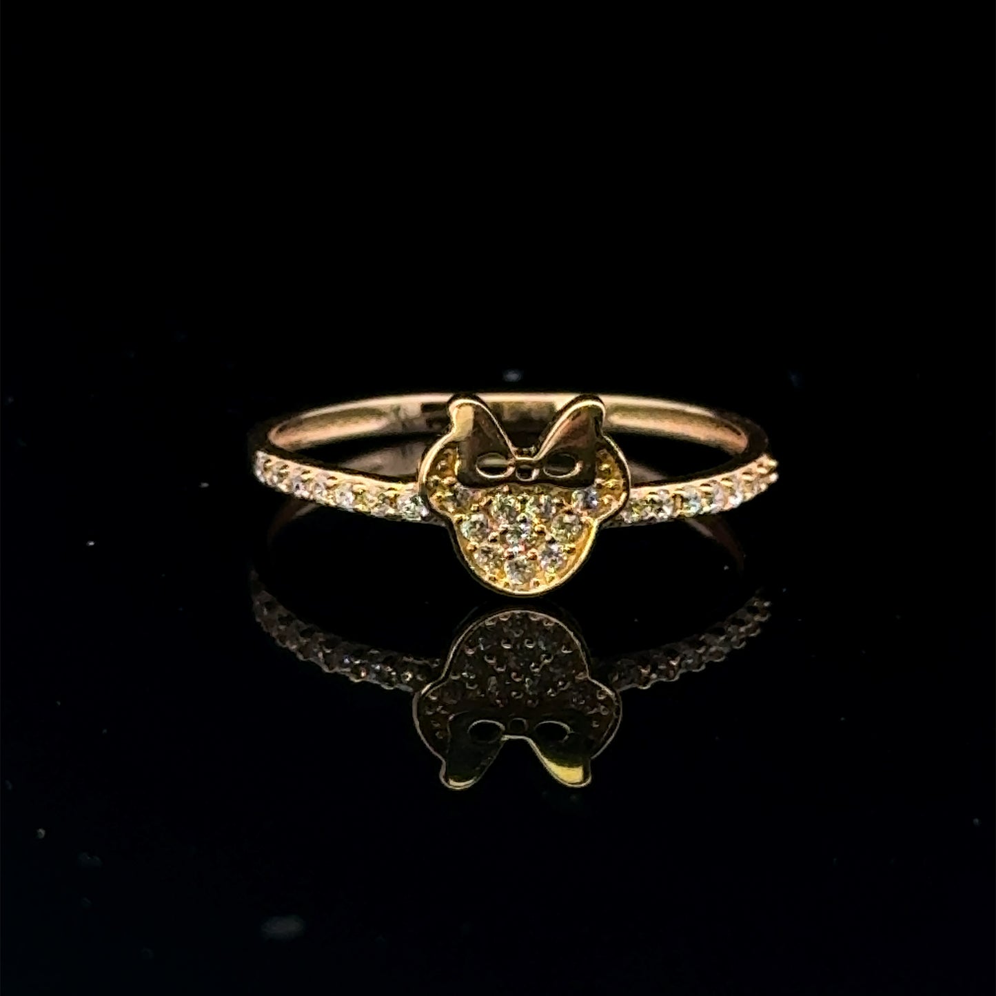 ANILLO MINNIE CZ 1.1GR 14K 8"