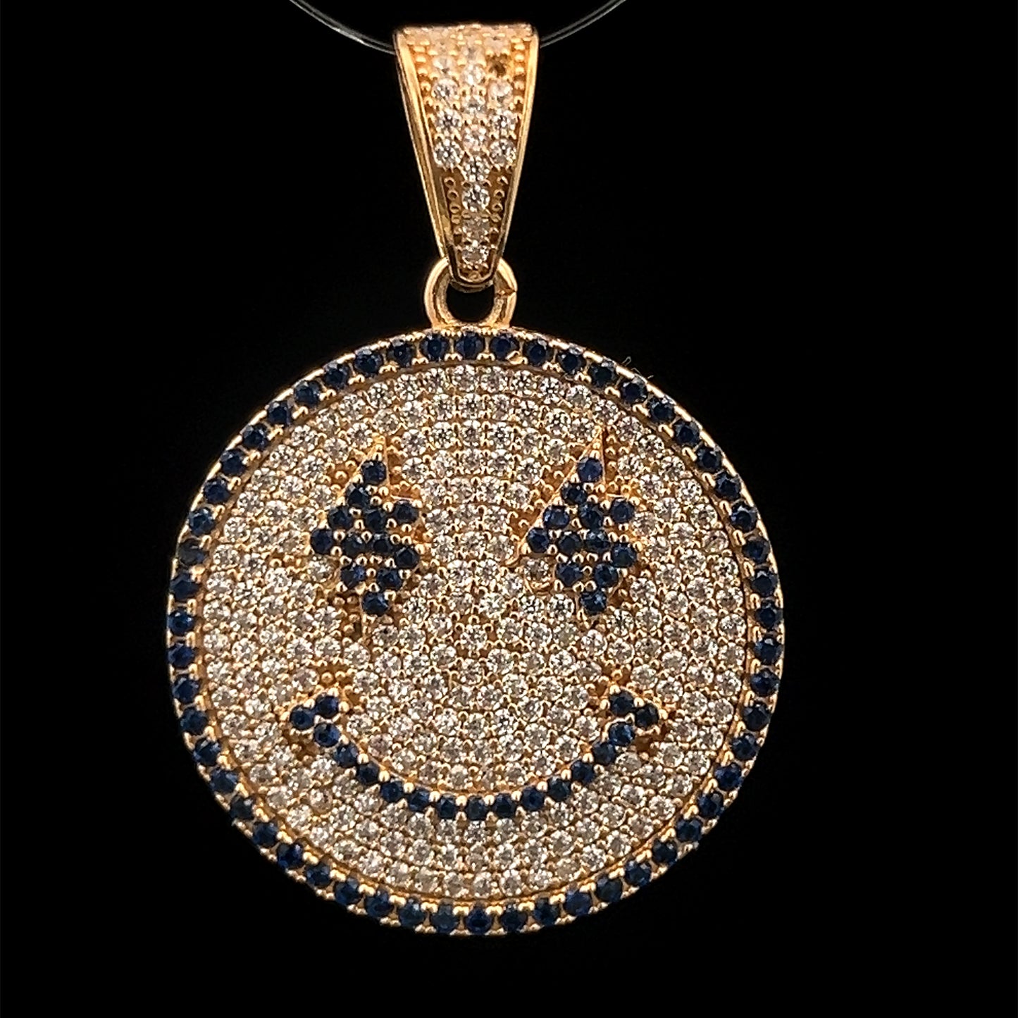 PENDANT CARITA FELIZ CZ 5.3GR 14K