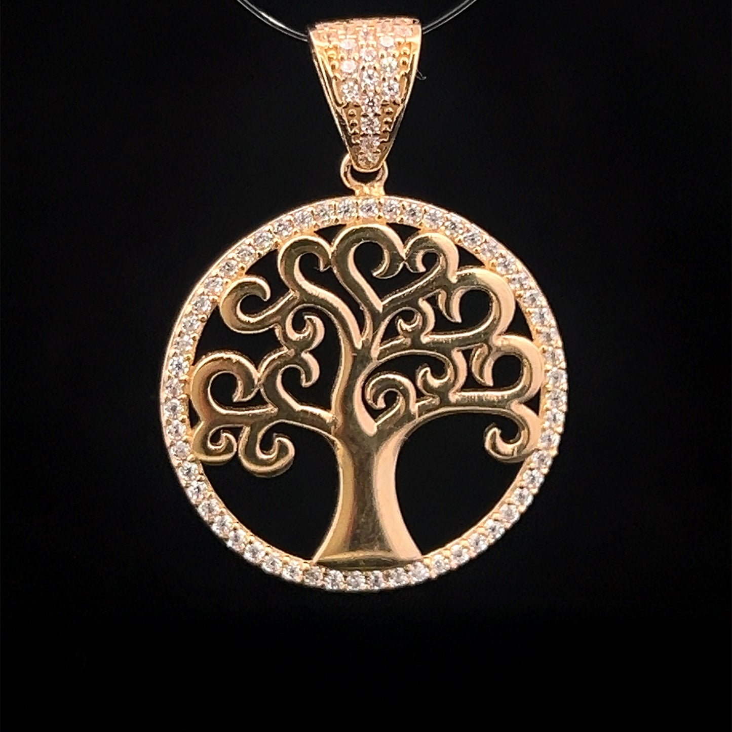 PENDANT ARBOL DE LA VIDA CZ 4GR 14K