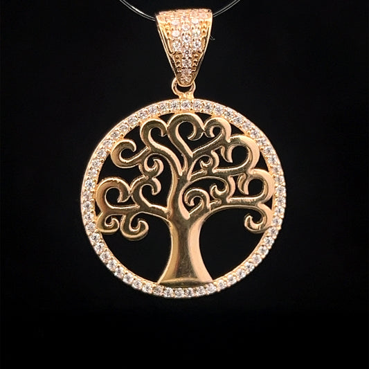 COLGANTE ARBOL DE LA VIDA CZ 4GR 14K