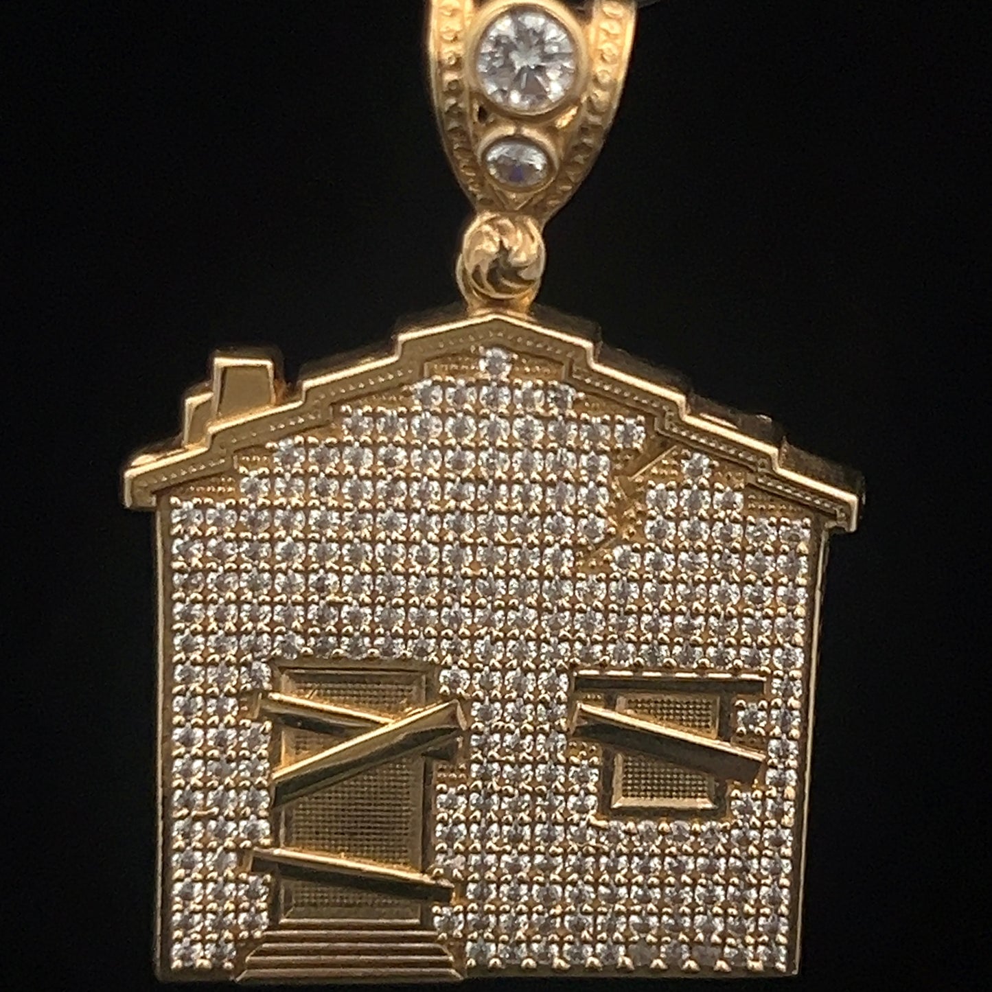 Trap House Pendant CZ 7.5GR 14K