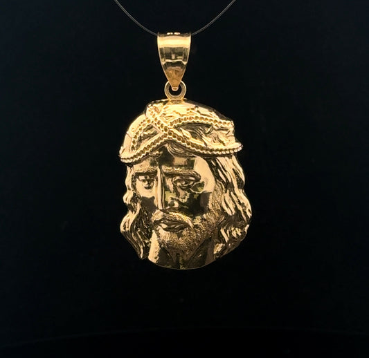 PENDANT CABEZA JESUS 5.5GR 14K 4.5CM