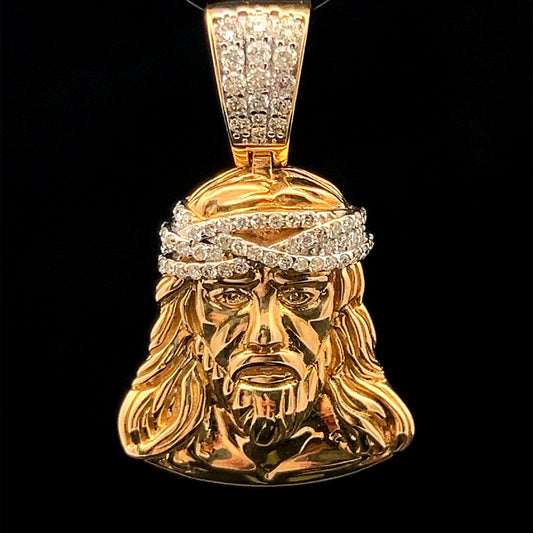 Yellow Gold Jesus Piece 0.85CT 14.8GR 14K