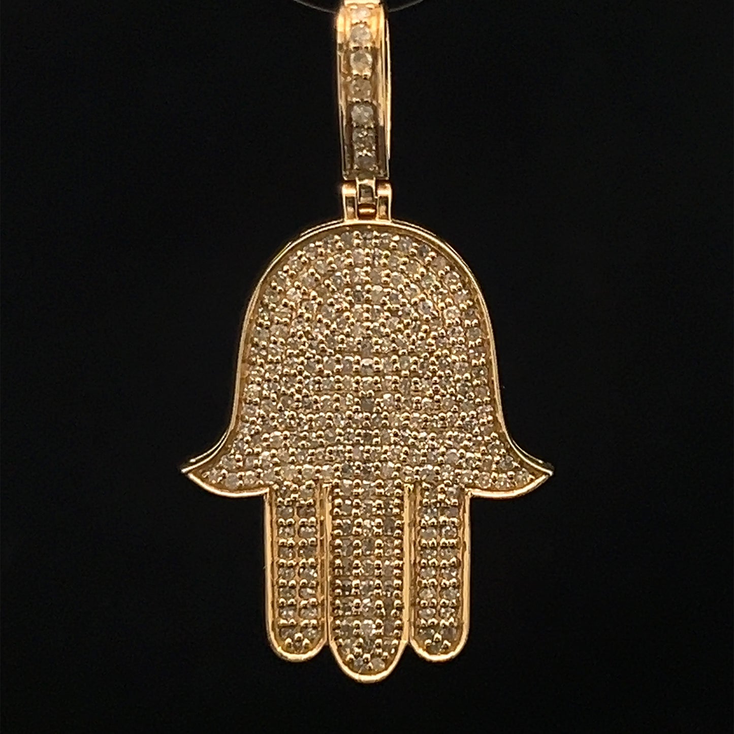 Colgante Hamsa de oro amarillo de 0,97 quilates y 3,2 gr de 14 quilates