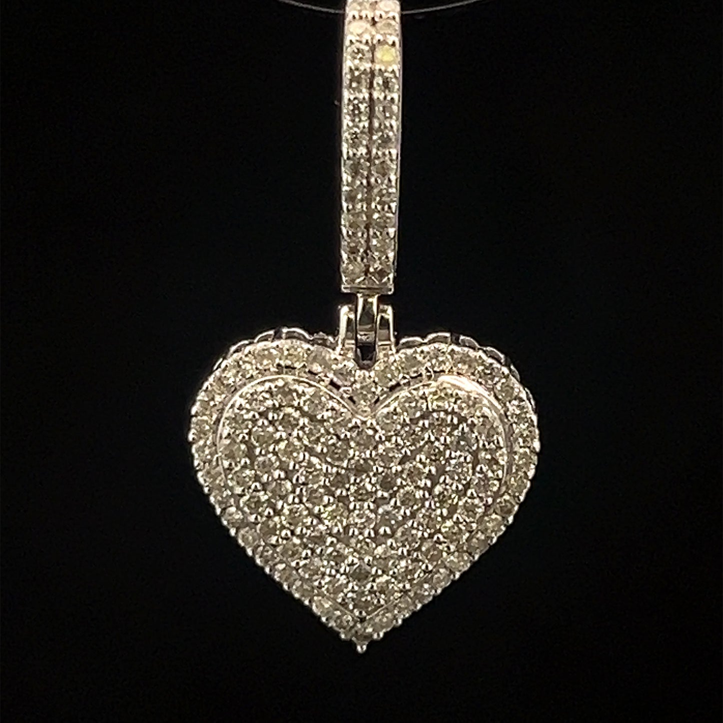 White Gold Heart Pendant 0.48CT 1.5GR 14K