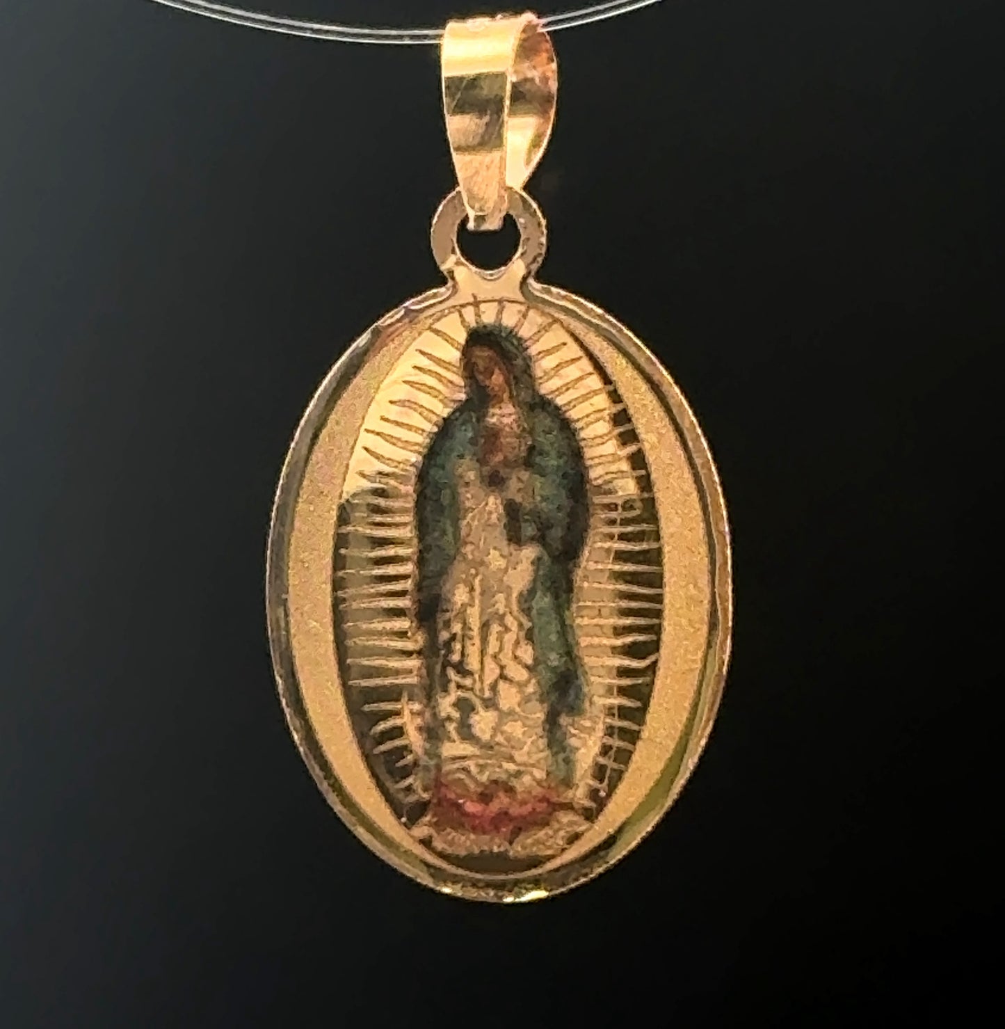 MEDALLA VIRGEN JESUS 0.5GR 14K