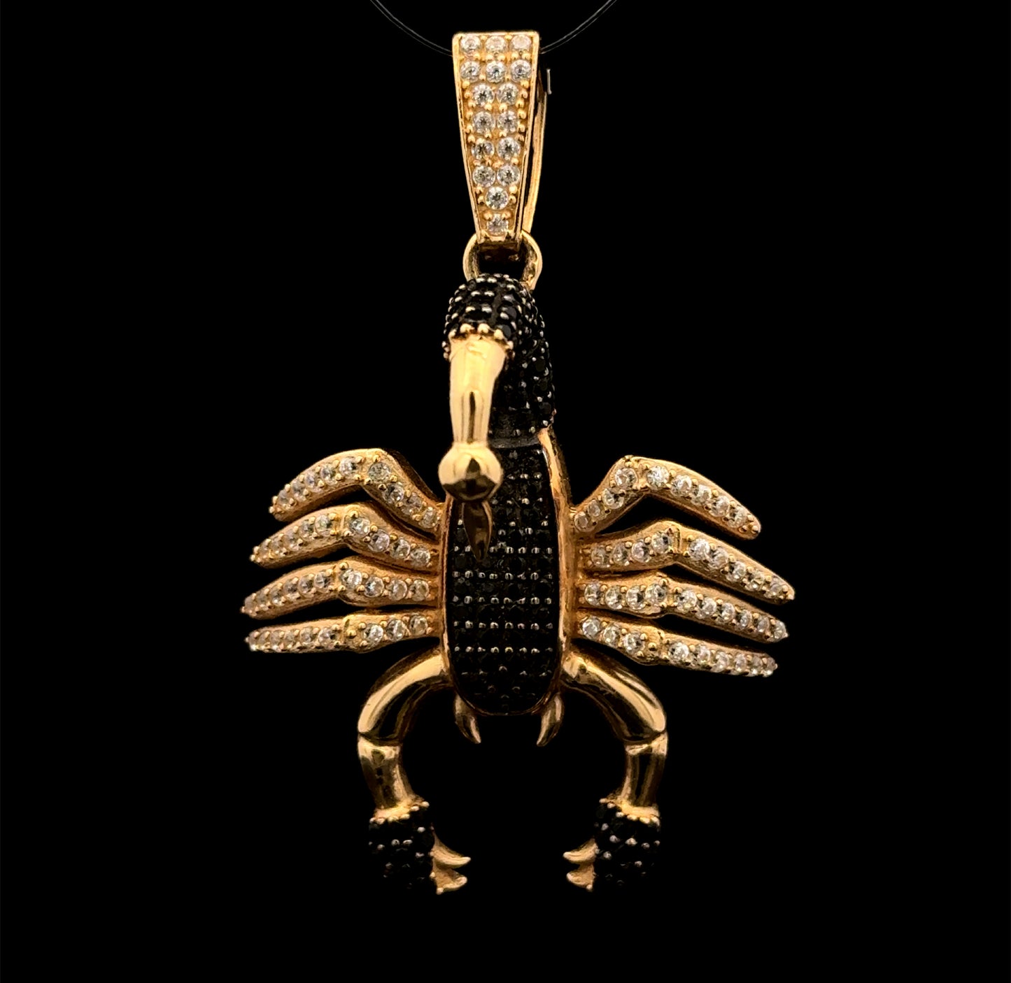 Black Scorpion Pendant (CZ) 9GR 14K