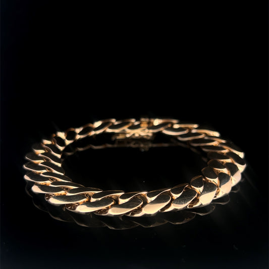 BRACELET CUBANO SEMISOLIDO 21.2GR 12MM 14K 7.5"