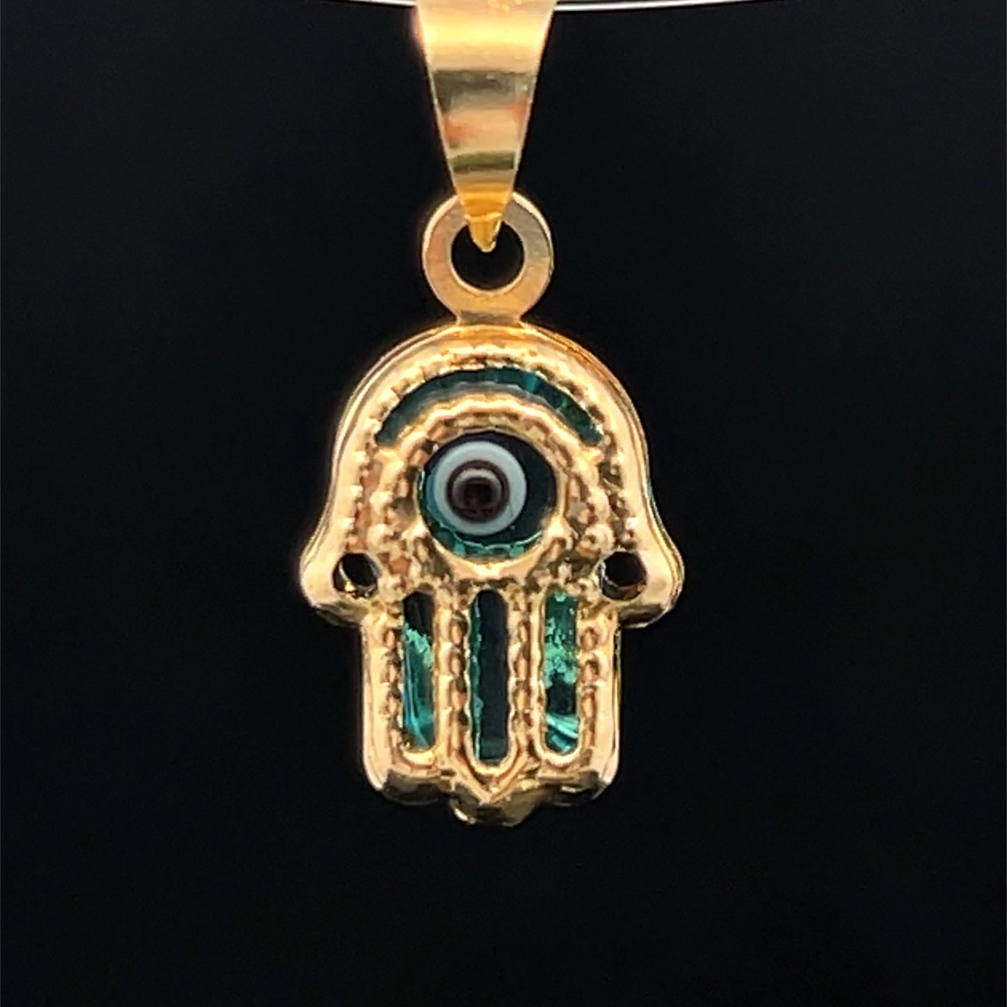 Turkish Hamsa Pendant 1GR 14K