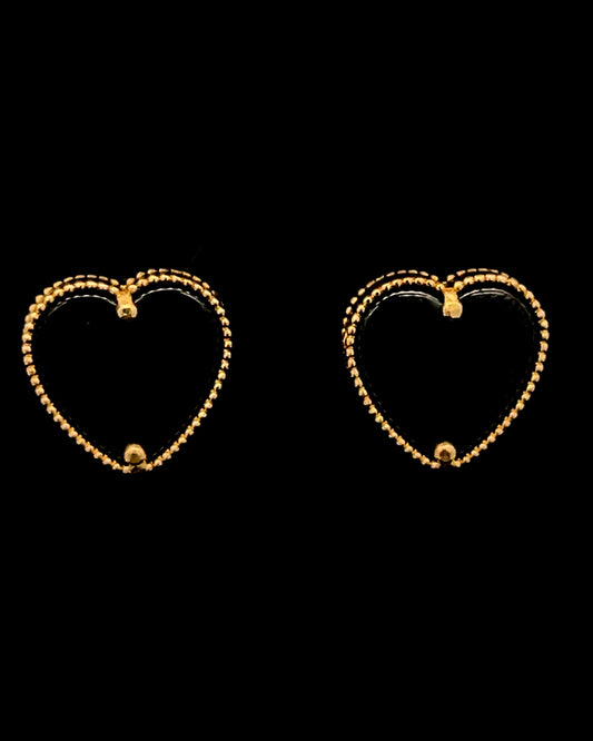 14K HEART EARRINGS