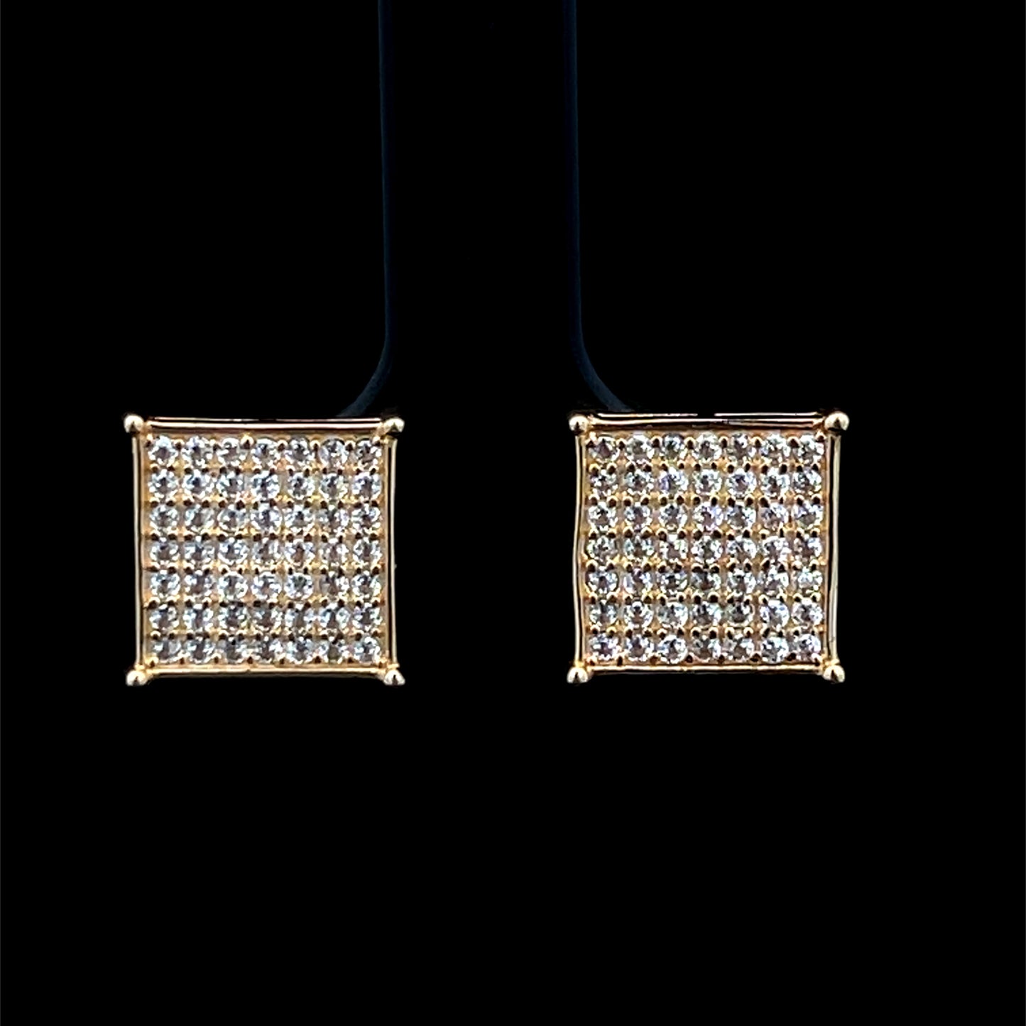 ARETES CUADRADO CZ 2.9GR 14K