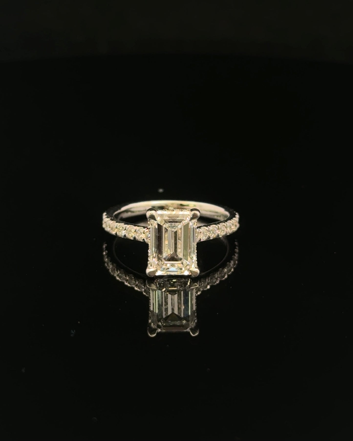 14K WHITE GOLD ENGAGEMENT RING LAB-GROWN DIAMOND (3.4GR 2.7CT 6")