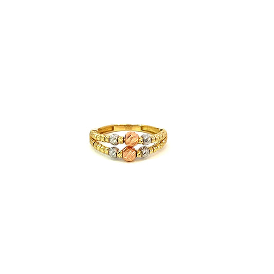 Anillo de oro amarillo con bola de 2,2 gr y 14 quilates de 6,5"