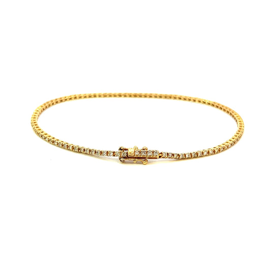 Yellow Gold Tennis Bracelet 1CT 4.3GR 1.5MM 14K 7"